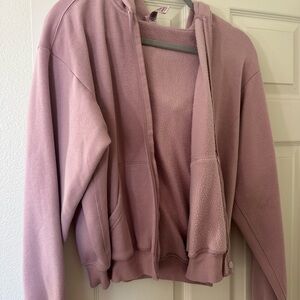 Skims Pink Hoodie Jacket
